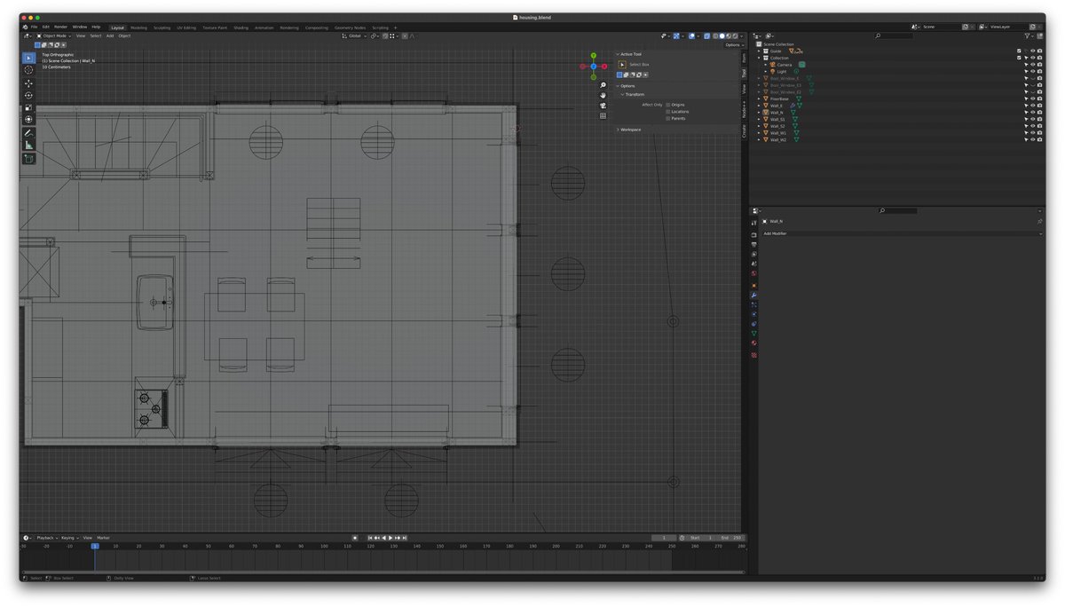 I'm going to take a break from studying generative art for a while and practice architectural modeling with blender...