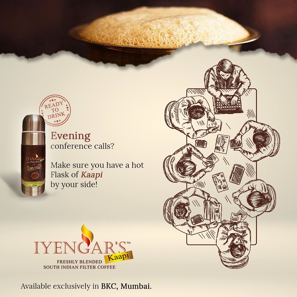 iyengarskaapi's tweet photo. Making your evening conference calls something to look forward to!
Kaa-ming soon to BKC, Mumbai.
.
.
.
.
.
#iyengarskaapi #iyengarskaapiatBKC #kaapiatBKC #kaapi #filterkaapi #kaapilovers #coffee #coffeelovers #filterkaapilovers https://t.co/3tvryquRvu