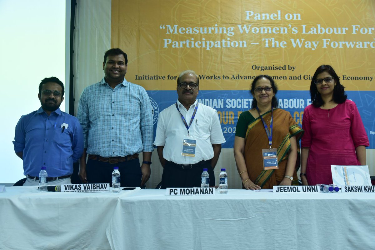 TweetIHD's tweet image. Panel titled “Measuring Women’s Labour Force Participation – The Way Forward” organised by @IWWAGEIFMR  during 62nd Labour Economics Conference of ISLE held at @iitroorkee 
@sonamitra 

#ISLE2022 #econconference #laboureconomics