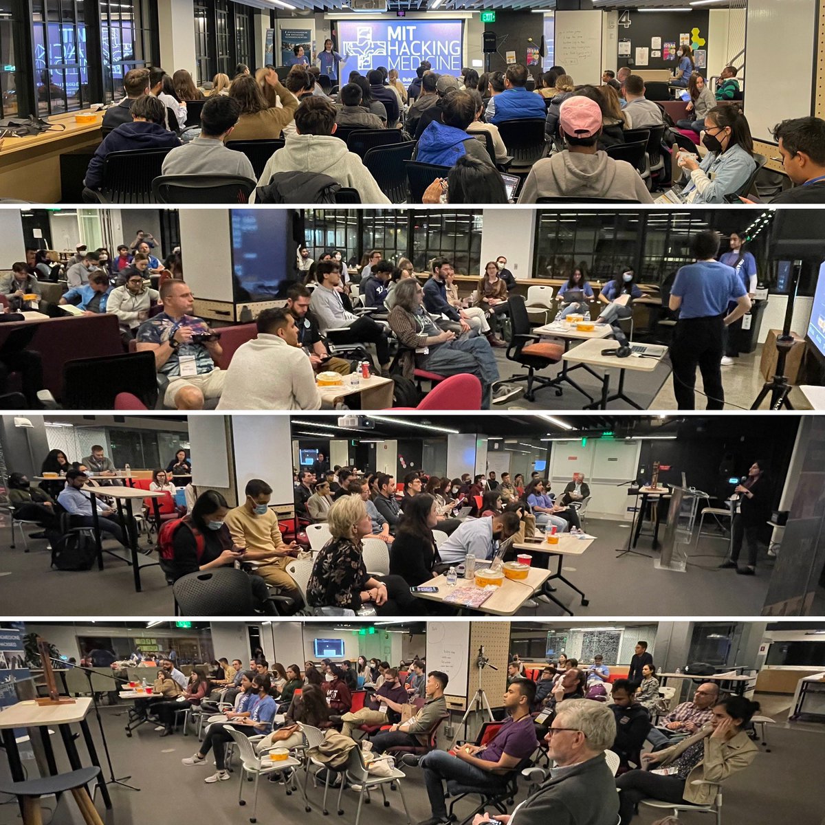 shwen's tweet photo. It was great to be back IRL with the @mithackmed crew for #GrandHack22 yesterday. And even more amazing was seeing all the creative solutions coming together and seeing/catching up with old friends - @accelmed, @freddytn and @WavyAssistant!! https://t.co/9JRLbGXBIS
