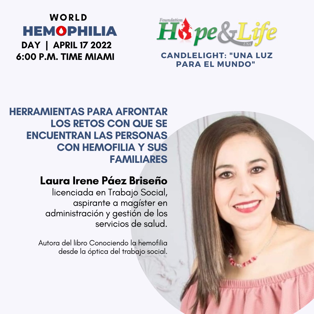 FHopeandLifeUSA's tweet photo. Nos vemos hoy a las 6:00 p.m. hora Miami. Regístrate aquí: https://t.co/aey87OuNOn

#Hemofilia #Hemophilia #DiaMundialDeLaHemofilia #WorldHemophiliaDay https://t.co/gq5G4dPXuI