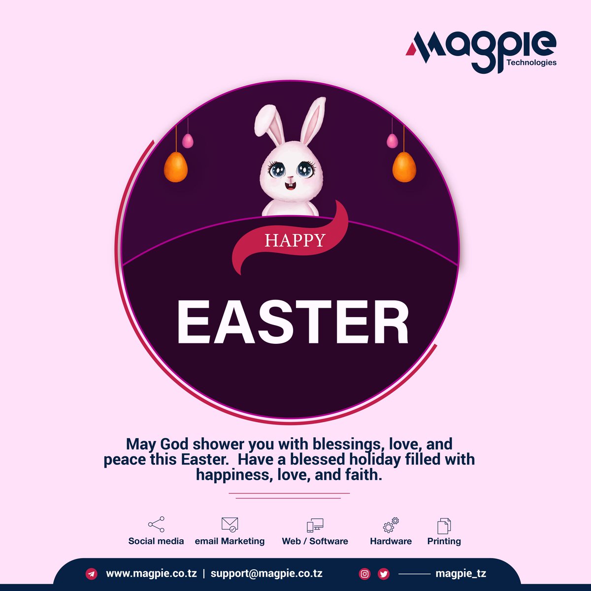 Magpie_Tz's tweet photo. May God shower you with blessings, love, and peace this Easter.

Have a blessed holiday filled with happiness, love, and faith.
#Easter #Easter2022 #EasterWeekendFun https://t.co/7fppdN5GCO