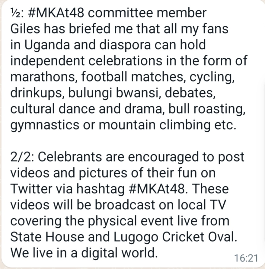 Muhoozi Kainerugaba tweet media