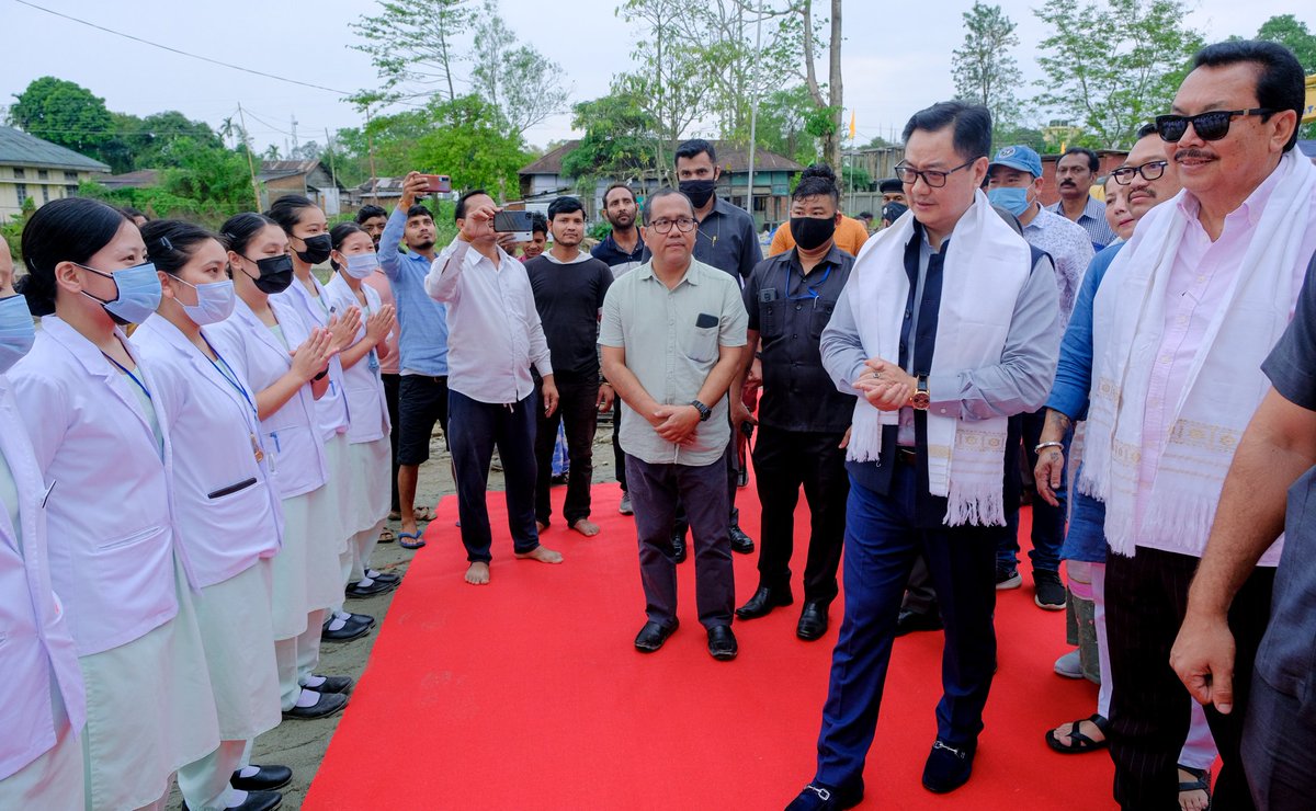 KirenRijiju's tweet photo. Took detail review of Aspirational District Program at Namsai in Arunachal Pradesh. Namsai District made a remarkable jump from 93rd rank in the year 2018 to 14th in overall rank in the year 2021-22. https://t.co/ajDc4q3STx