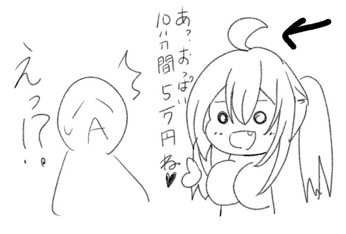 @sayaMcup 描いてても楽しいピンとなっている髪の毛部分 