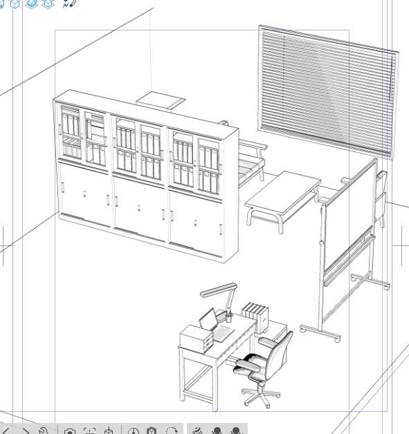 これは昨日せっかく素材置いたり消したりして作ったのに結局今は必要無くなったのでいつか使ったるからなと思っている内装の3D 