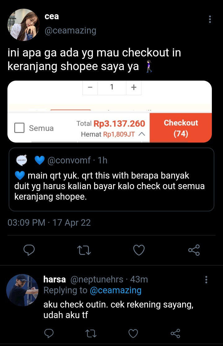 berwithyuta's tweet image. ; Keranjang Shopee (fluff au)

– Heachan few tweets au 
© berwithyuta