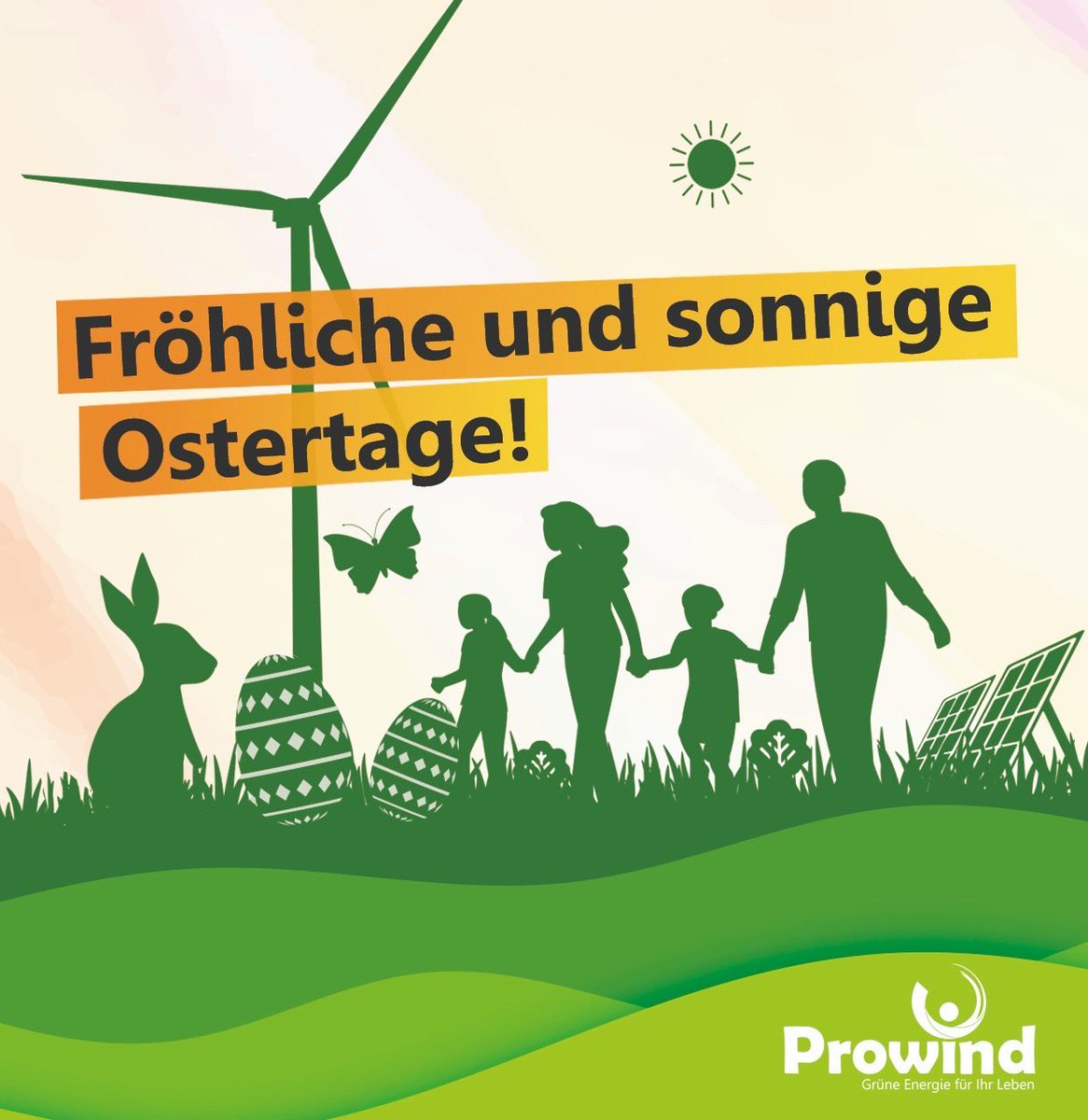 Fröhliche und sonnige Ostertage wünscht euch das #Prowind Team ☀️🐣