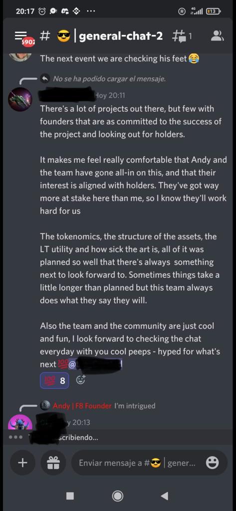 SoulLabsUK's tweet photo. @Klarity asked our community how they feel about the project 👑.
 It's great to hear how our Discord chat has become a safe space for our members to speak their mind and elevate 🙏🏼
 Here are some special words from the #F8TRIBE 💜 https://t.co/k74q6sFV2i