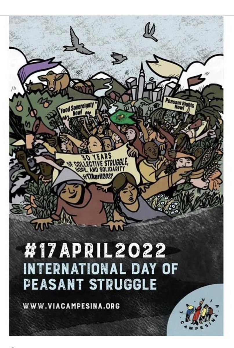 Today is International Day of Peasants’ Struggle - remembering 30 years of of collective struggle, hope and solidarity for folks blocked from land, working hard to feed their communities and supporting the food sovereignty movement ✊