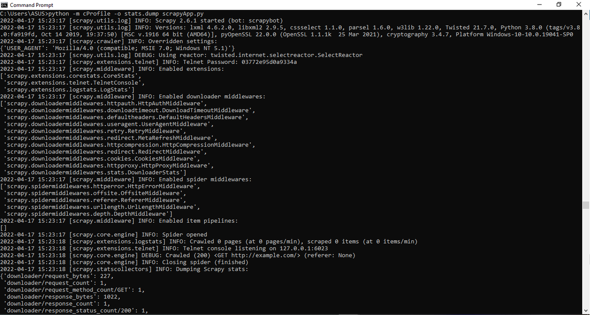 hkm_azizul's tweet image. [#100DaysOfCode] Day 8/100

Today's Progress: Find a way to export the #cProfile output into different formats. I use basic #Scrapy script for testing.

Thoughts: .dump for further processing, .txt for the sake of readability.

Link to work: Coming soon on pythongui.org/author/hmazizu…
