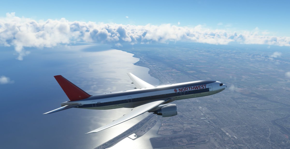 nwa_airlines's tweet photo. Dreams of what should have been! #Northwest #B777, in maybe a heritage livery??? #avgeeks #captainsim #fs2020 # https://t.co/lX3IQPnBZG