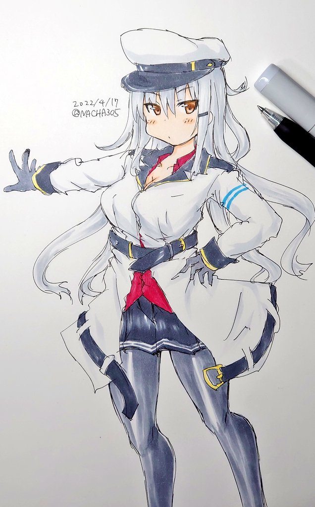 艦これ「ガングートさん。
#艦これ #ガングート
#艦これ版深夜の真剣お絵描き60分一本」|NACHAのイラスト