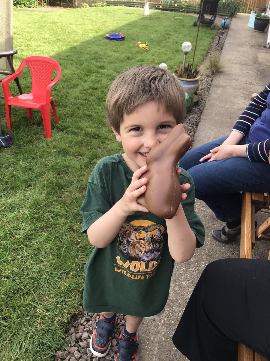 wass74's tweet photo. Nice to have a #Simnel cake for #Easter2022 and Finn is enjoying his #Lindt #Easter bunny https://t.co/ScTsXJRJKC