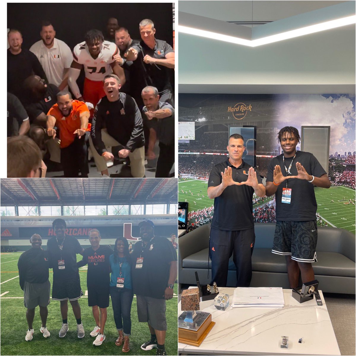 JosiahtThompson's tweet photo. I had an amazing time at the University of Miami, Thank you for having me @CoachWoodiel @coach_cristobal @CoachMirabal @MiamiHurricanes 🟢⚪️🟠 https://t.co/dlMI3CEnz4