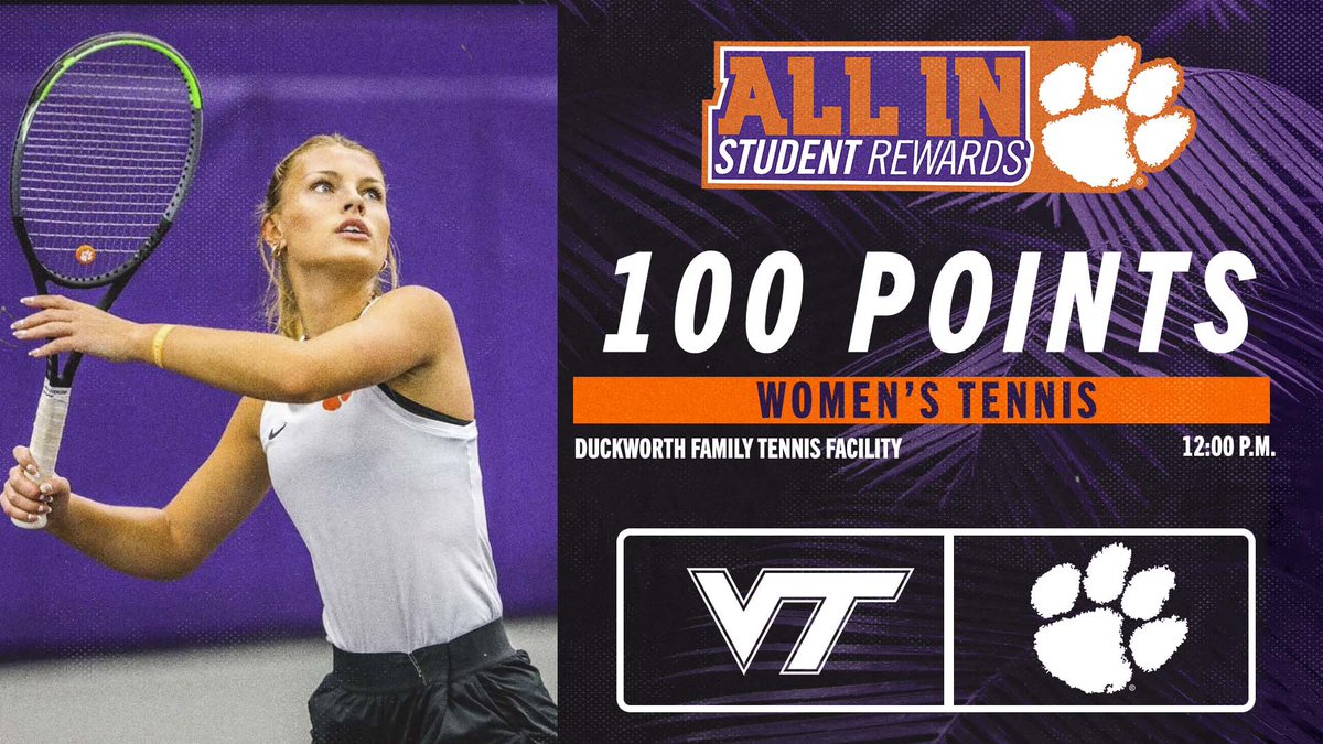 AllInRewards's tweet image. 🐣HAPPY EASTER TIGERS🐣

🎾@ClemsonWTennis takes on VT 
📍Duckworth 
⏱ Noon