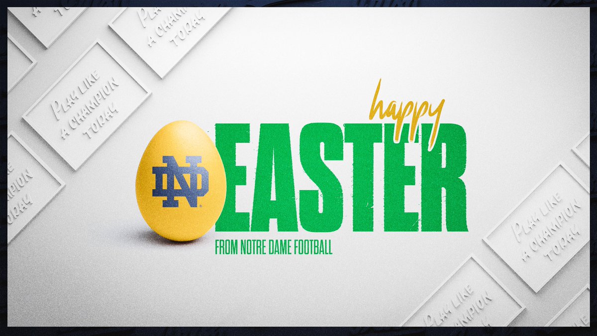 NDFootball's tweet photo. Happy Easter, Irish family!

#GoIrish https://t.co/HelrnGTMfD
