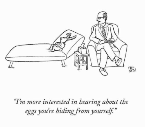 Easter bunny goes to therapy