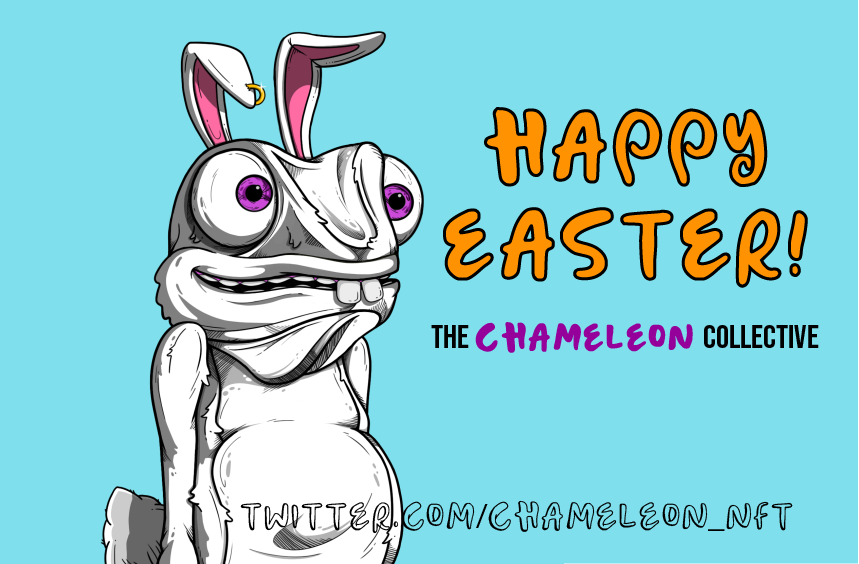 Chameleon_NFT's tweet photo. From all of the us at @Chameleon_NFT, we would like to wish you a #HappyEaster! Enjoy the day with your family and friends! Love and blessings to you and yours!

#Easter #NFTCommunity #NFT #NFTs https://t.co/tkfj83dgCq