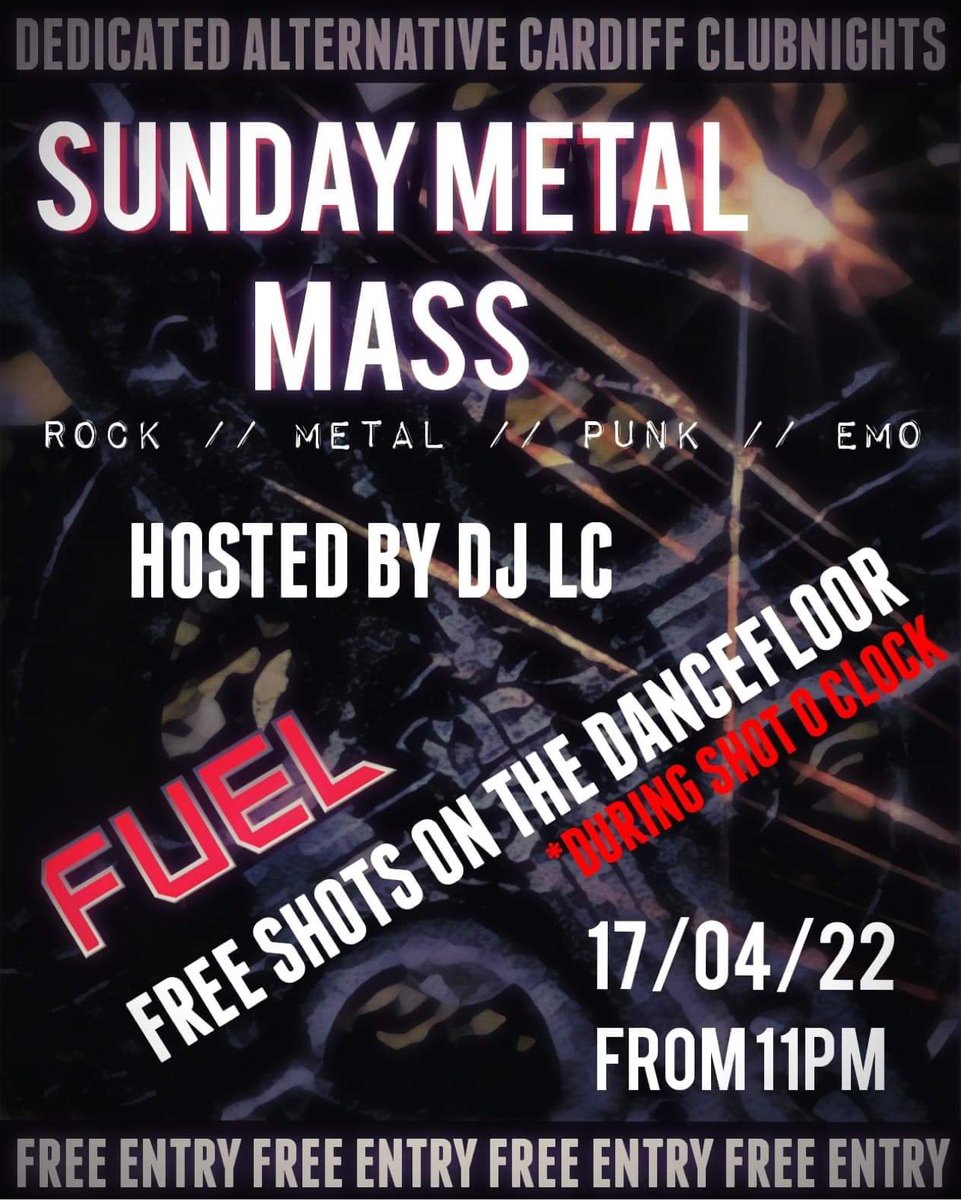 FuelCardiff's tweet photo. It’s a bank holiday Sunday, let’s do this!!!! #EasterWeekend #fuelrules #rockclubs #walesrocks https://t.co/aQvu1tKcc7