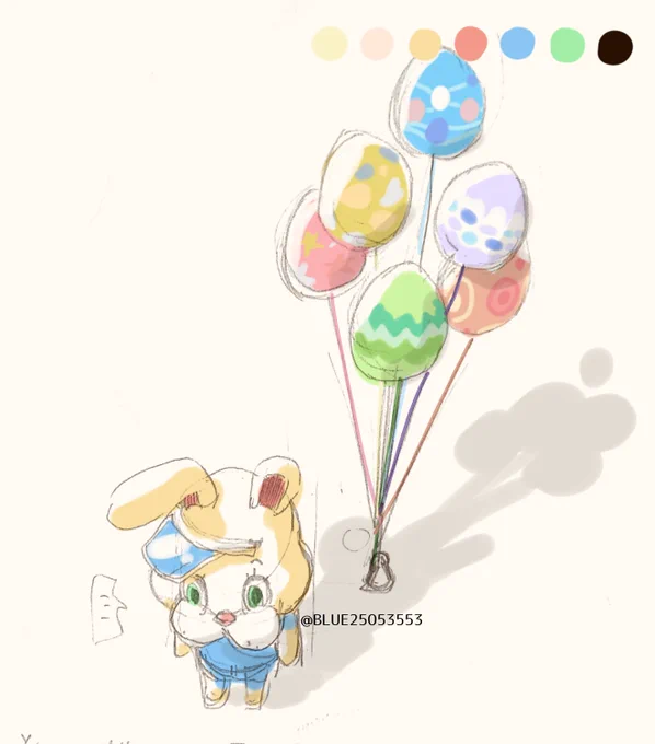 #イースター #あつ森ぴょんたろうくん日記(1/2) 