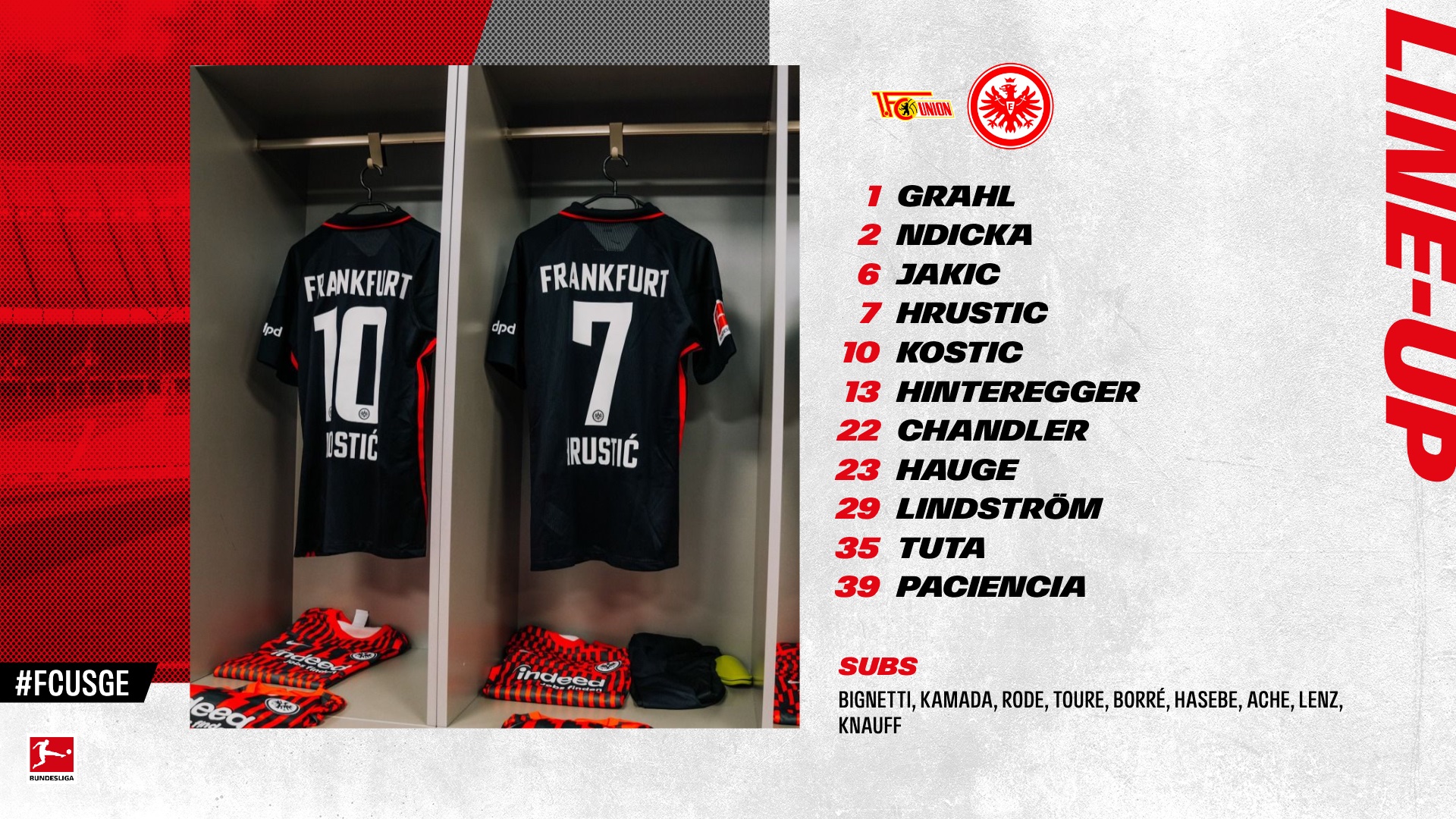 Eintracht Frankfurt Our Line Up To Face Fcunion En Sge Sgefcu T Co M1702jqwbw Twitter Eintracht Frankfurt Our Line Up To Face Fcunion En Sge Sgefcu T Co M1702jqwbw Twitter