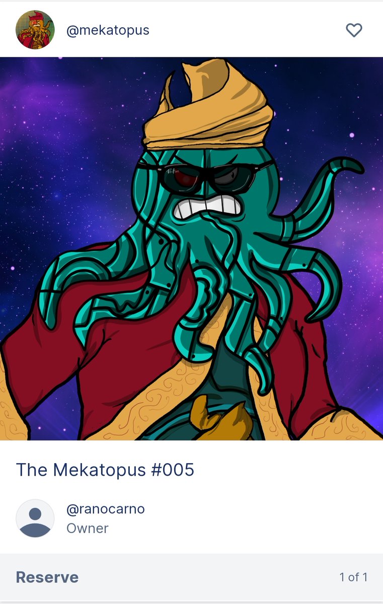 mekatopus's tweet photo. WOW! Thank you very much to our very first buyer, Mr. @yasinbasharudin not only 1 but 2 of these dangerous creatures on @pentas_io . #mekatopus surely will be minted more soon! Thanks again for all the love and support.

#nft #pentasio #pentasian https://t.co/RqwB4cxoms
