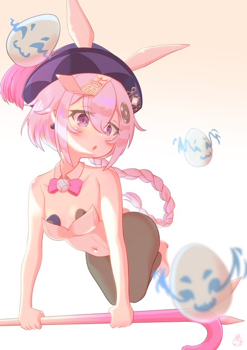 七七ちゃんにバニー衣装実装しません?#原神 #GenshinImapct  #イースター 