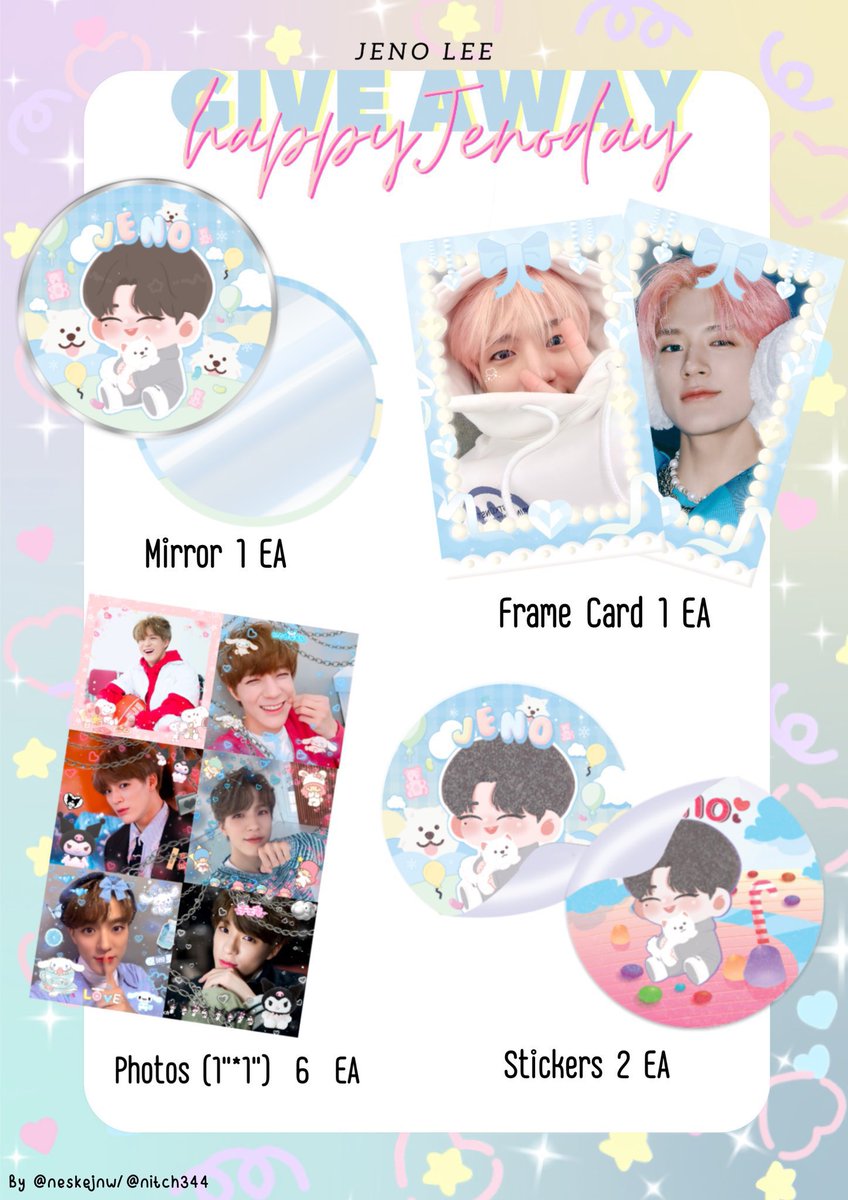 brightwwinfc's tweet photo. ✧*:･ﾟGive away  birthday jeno ✧*:･ﾟ

📮Shipping 45 ฿

ใครสนใจสามารถกรอกฟอร์มได้เลยนะคะ🫶🏻🤍 https://t.co/FUuPc7ossf
ของ แจก ทั้งหมดจัดส่งวันที่ 23 เมษาค่า✨
#HAPPYJENODAY #JENO #ตลาดนัดnct #ตลาดนัดnctdream https://t.co/4p10ErkK4Q