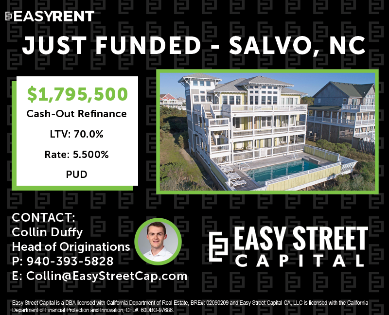 rob_s_simon's tweet photo. #JustFunded
$1.8 Million cash-out refinance on a short term rental in the Outer Banks, North Carolina.  #STR pro utilized big cash-out proceeds to keep investing in more properties around the country

#realestateinvestor #realestateinvesting #vacationrentals https://t.co/t1uYyhrM9H