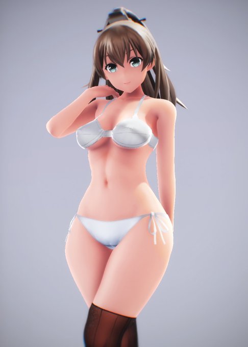 ちっぱいだけどくまのんの下着姿はそそる^^ 