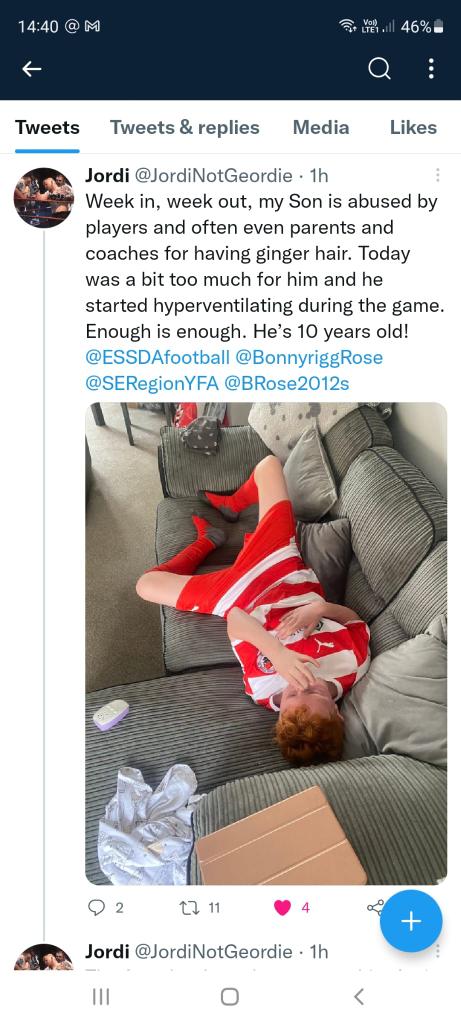 No place at our club for this.. quite simple not acceptable. Quite simple #LetThemPlay🌹🌹