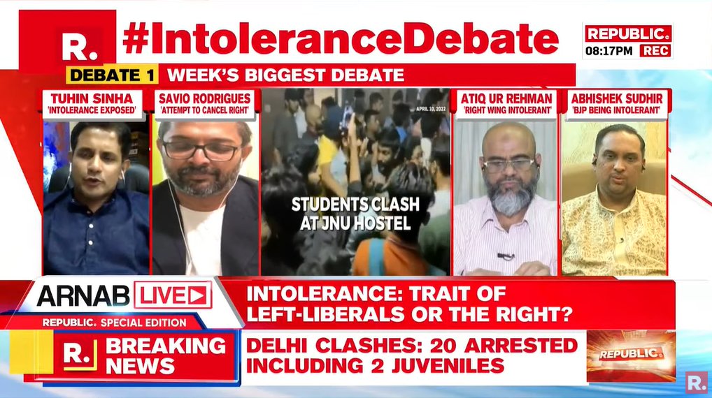republic's tweet photo. #IntoleranceDebate | Today, intolerance is the hub and domain of all anti-BJP parties and mindsets that plays out on many levels: @tuhins, Spokesperson, BJP
Watch here- https://t.co/WxuGKVR8xx https://t.co/8NgJL6DfB6