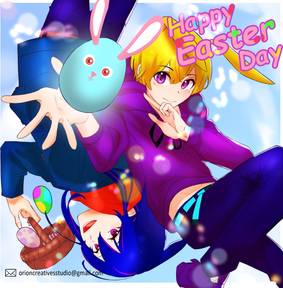 Orion_creatives's tweet photo. [ Happy Easter 🐰🥚 ]
So egg-cited about Easter! It's always an egg-stra special Easter when you spend it with your friends, family, and the people you love!

Art by : @Tenhocho 
You can directly DM us or click the link in bio for more information! https://t.co/syYAWU6jh1