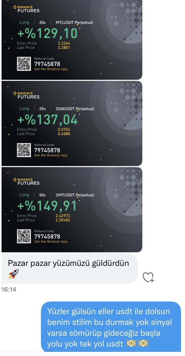 Ekoanalizz's tweet photo. Bir pazar günü klasiği çifte bayram #ogn ve #gmt 💵💵💵 usdt basıyoruz usdt 🔥🔥 

Bir SİNYALE yenileceksiniz 

Eko grafik sinyal sonuç usdt 

Bak bizde KABURGA DOLMASI yiyoruz ağaaa 😂😂

#btc #binance #gmt #ogn https://t.co/tLLBmEv8KE