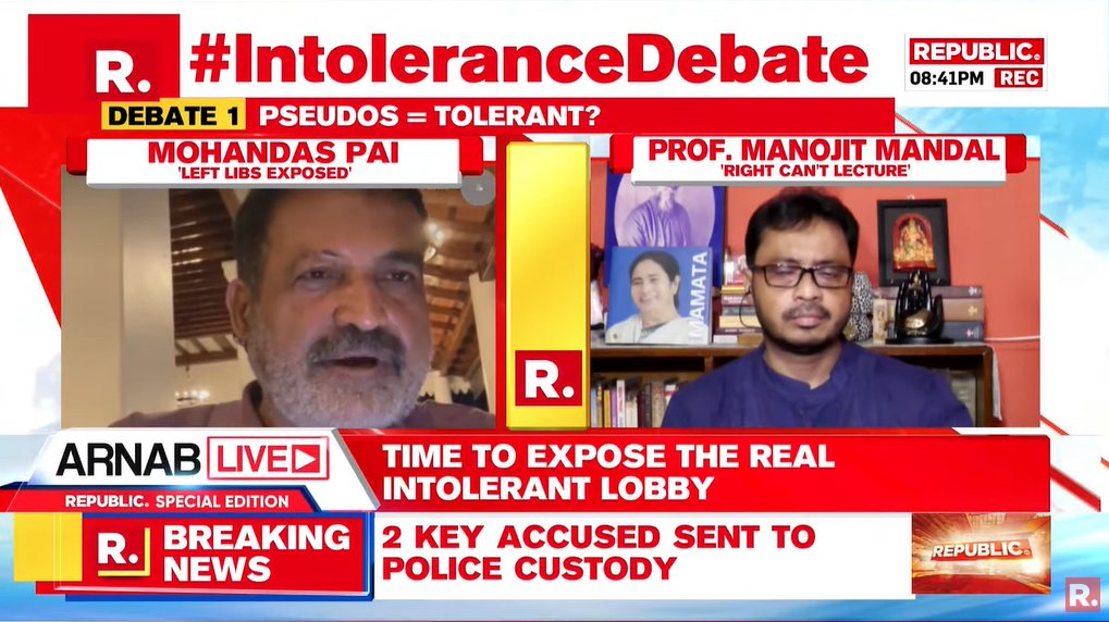 republic's tweet photo. #IntoleranceDebate | We want a country where multiple viewpoints are available so that students decide for themselves. Institutions should not be dominated by one ideology: @TVMohandasPai, Chairman, Arin Capital Partner
Watch here- https://t.co/WxuGKVR8xx https://t.co/IFdCU3akDt
