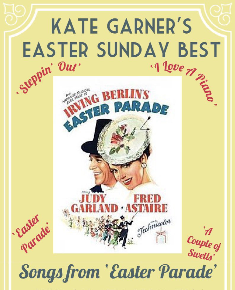 Happy Easter everyone! If you missed last year’s Easter show, (or would like to re visit!) here it is youtu.be/fVGNkCibz18 #IrvingBerlin #Easter #Easterparade