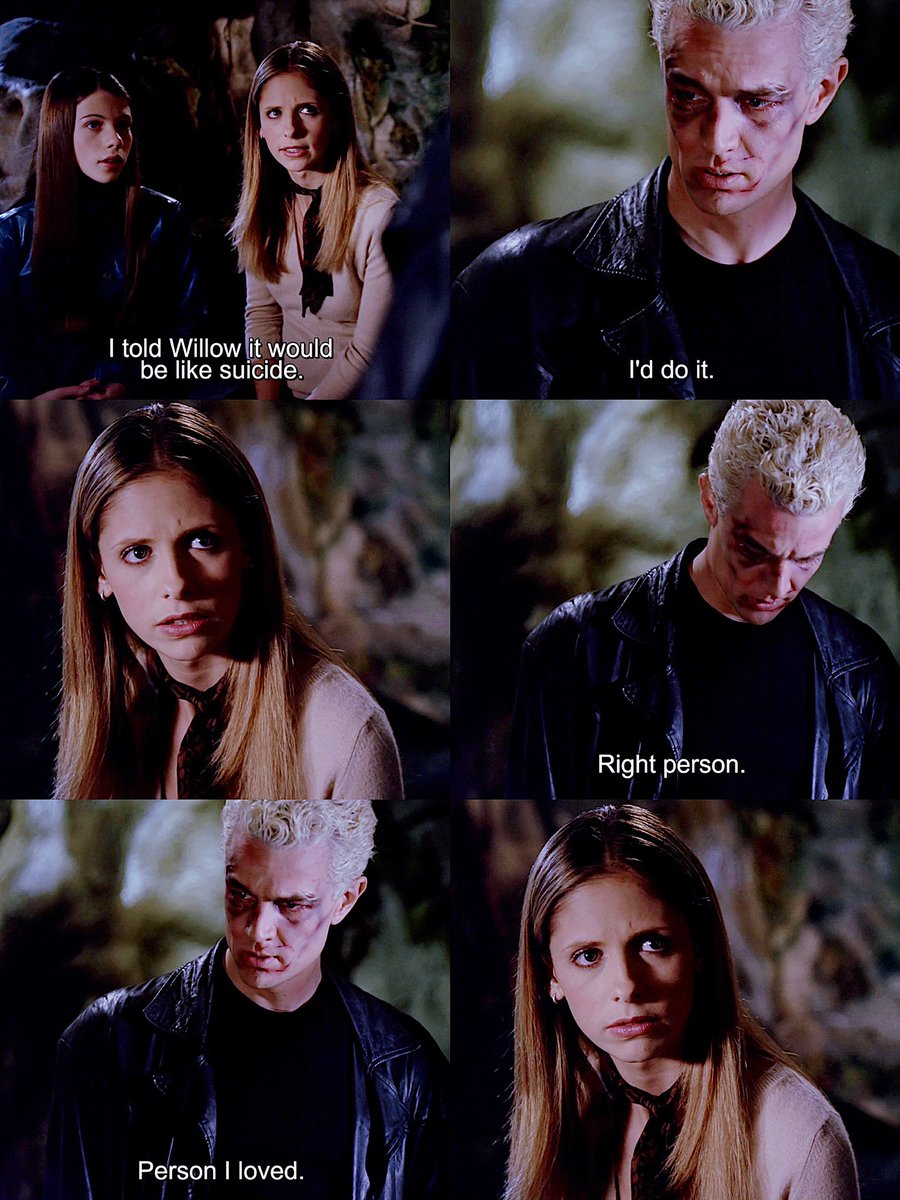 a soulless vampire willing to sacrifice himself for a woman he loves.