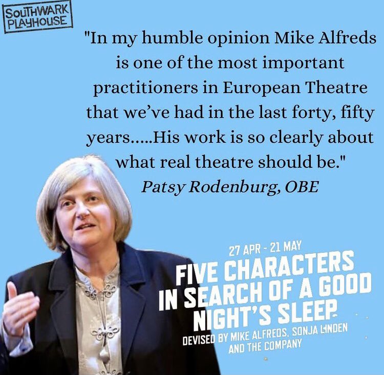 visiblenews's tweet photo. We agree #PatsyRodenburg 👀 Did you know if you’re a student you can get £10 preview tickets to Five Characters in Search of a Good Nights Sleep with code SNOOZE? Get booking at https://t.co/avbQbNyCVl! https://t.co/QY2BZS9Q6D