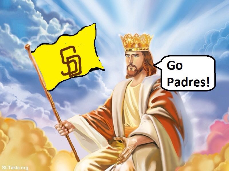 HJPreller's tweet photo. He has risen… to cheer on our beloved Padres at 4:08 PM. https://t.co/aGu1CfCGP8