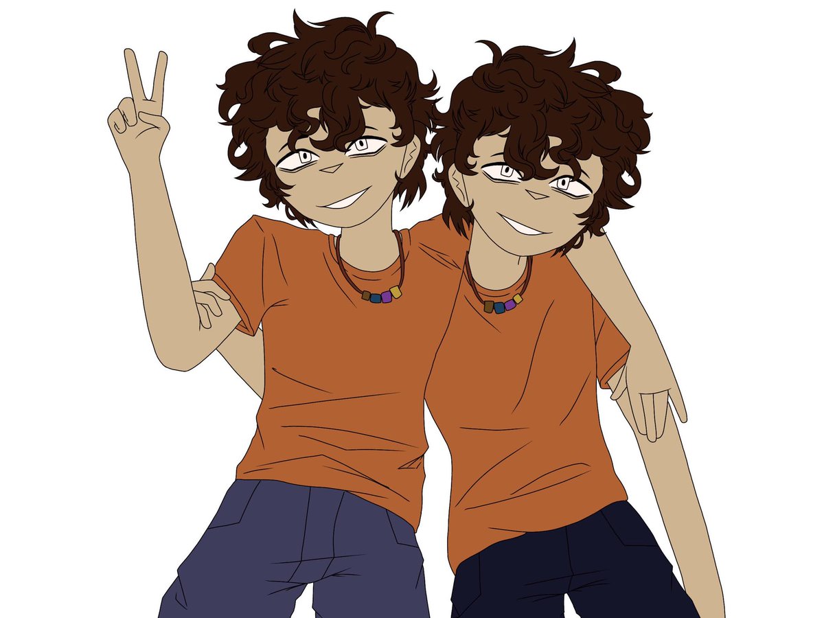 Exowills's tweet photo. So I may or may not be drawing the Stoll Brothers #PercyJackson #stollbrothers #connorstoll #travisstoll https://t.co/ZQbchigFLv