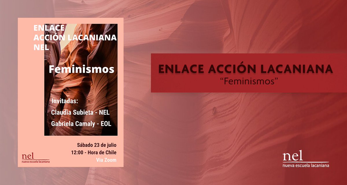 [[[[ <a href="/nel_amp/">Nueva Escuela Lacaniana del Campo Freudiano</a> noticias ]]]] 👉Sábado 23 de julio 2022 12 h Ch - 11 h CdMx 👉Enlace Acción Lacaniana "Feminismos" Claudia Subieta <a href="/ClaudiaSubieta/">Claudia Subieta</a> <a href="/nel_amp/">Nueva Escuela Lacaniana del Campo Freudiano</a> Gabriela Camaly <a href="/GabyCamaly/">Gaby Camaly</a> <a href="/EOLacaniana/">EOL</a> Vía Zoom - Actividad abierta previa inscripción👉mailchi.mp/fe49310bb5f2/n…