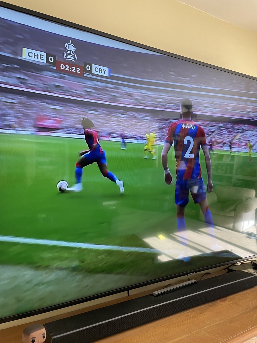 MrsvanHaaster's tweet photo. Crystal Palace facing Chelsea in the FA Cup semifinal at Wembley reminds me of when AFC Richmond played Man City! 😂⚽️ #TedLasso #FACup https://t.co/8MB6qPyeLY