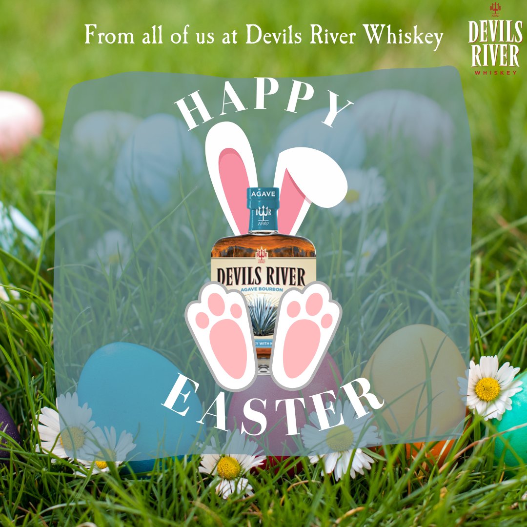 DevilsRWhiskey's tweet photo. Happy Easter from all of us at Devils River Whiskey π°
The distillery will be open today from noon to midnight.
#devilsriverwhiskey #sinfullysmooth #TexasWhiskey https://t.co/e4FoLE656V