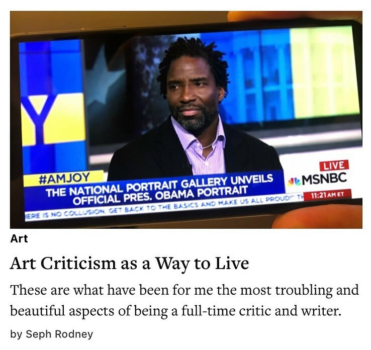 MUST READ: AICA-USA board member Seph Rodney (@sephsees) wrote about his personal experience as an art critic touching upon the divide between private and public conversations within the art scene. His essay and farewell is featured on <a href="/hyperallergic/">hyperallergic</a>

#a… instagr.am/p/CcdPspQrfL9/