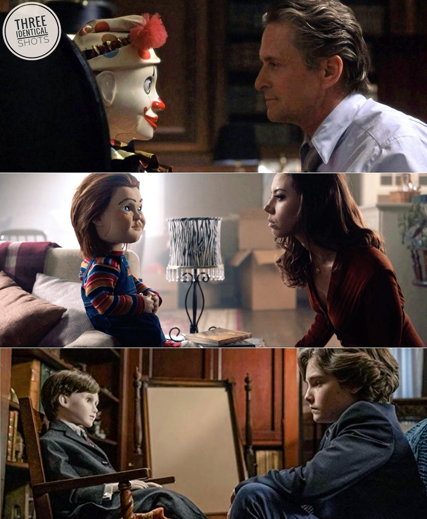 IdenticalShots's tweet photo. 1- #TheGame - #DavidFincher, 1997
2- #ChildsPlay - #LarsKlevberg, 2019
3- #BrahmsTheBoy2 - #WilliamBrentBell, 2020
#doll #chucky #horror #cinema #filmmaking #cinematography #movie #film #1990s #movielover #cultfilm #cinematic #MichaelDouglas #AubreyPlaza #ChristopherConvery https://t.co/coCuzumjzl