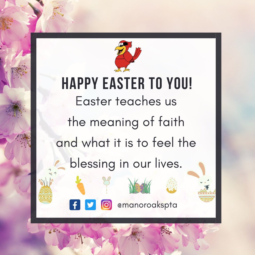 Happy Easter, MO family! <a href="/ManorOaksNHPGCP/">Manor Oaks School</a> <a href="/NHPGCP/">Dr.JenniferMorrison-Raptis, NHPGCP Superintendent</a>