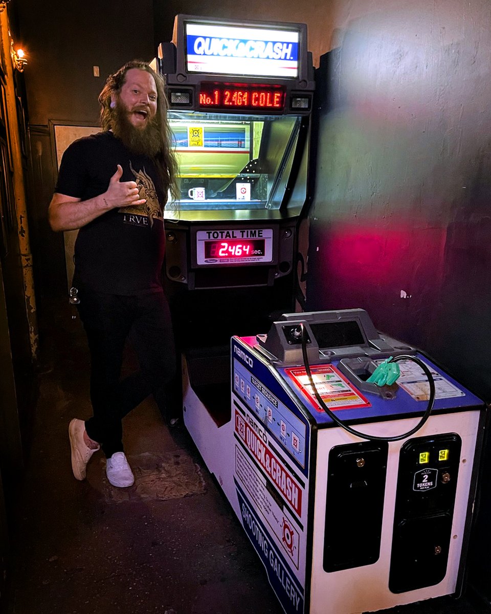 barcadebrooklyn's tweet photo. The Quick & Crash high score barrier has been broken in Brooklyn! Coming in at 2.464 seconds, Barcade's own Nathan Cole has set the score!! Who's next!? #Barcade #Williamsburg #Brooklyn #NYC #Arcade #QuickAndCrash https://t.co/rpMSpLVFGA