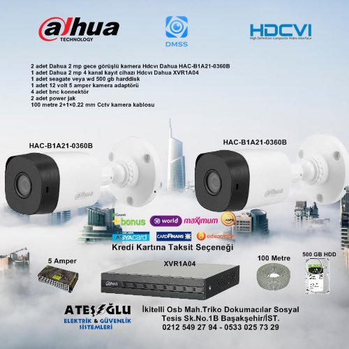 Dahua 2 Mp Bullet Set #dahua #dahuatechnology #dahuacctv #dahuasecurity #dahua_cctv #dahua_camera #dahuaturkey #ateşoğlu #atesoglu #istanbul #istanbul🇹🇷 #türkiye #başakşehir #basaksehir #başakşehi̇r #ikitelli #i̇kitelli #ikitelliosb #ikitelliorganizesanayi #ikitellielektrikci