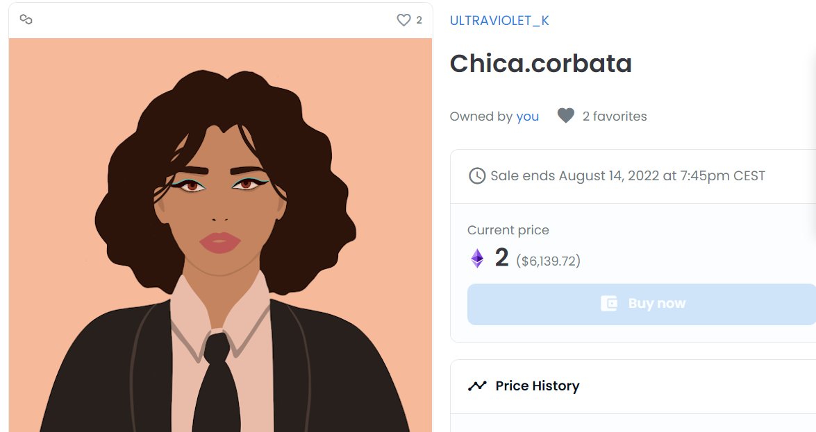 The exclusive #NFT ChicaCorbata still for sale!!! Come on!! #NFTgirls #NFTwomen #NFTartist #nftart #NFTCommunity <a href="/WomenriseNFT/">Women Rise</a> @Coinbase_NFT #actresses @Coinbase_NFT <a href="/opensea/">OpenSea</a> #BinanceNFTs